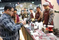Salah satu pelaku usaha Indonesia ikut serta dalam ajang World of Coffee Bangkok 2026 di Thailand pada 7-9 Mei 2026.( poto : ANTARA )