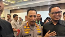 Kapolri Jenderal Pol. Listyo Sigit Prabowo usai menghadiri Kongres III KSPI di Jakarta, Minggu (7/6/2026).( poto : ANTARA )