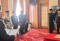 Suasana Pelantikan Dewas Perumda Tirta Khayangan Kota Sungai Penuh,Foto; Asep Sanjaya/RRI Sungai Penuh