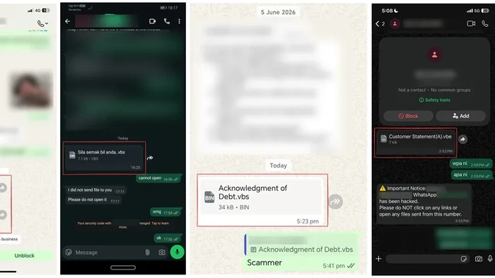 Malware yang tersebar di WhatsApp, pakai modus baru. Foto: Kaspersky
