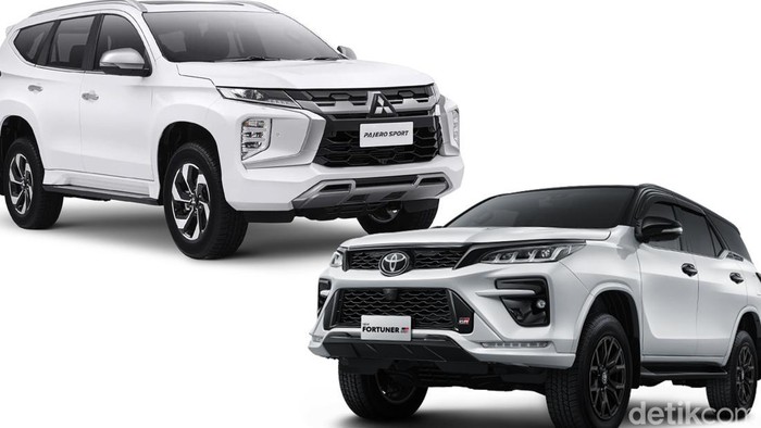 Mitsubishi Pajero Sport vs Toyota Fortuner. Foto: Ilustrasi: Tim detikOto