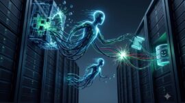 Ilustrasi model AI yang jadi hacker dan melakukan peretasan ke sistem lain untuk mencuri data.(Ilustrasi dibuat dengan AI.)