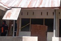 Inilah Tempat Kejadian Perkara (TKP) tempat berlangsungnya rekontruksi, Rabu (29/7/2026), kasus 3 santri yang terbakar dalam ruangan tersebut swhingga menyebabkan luka dan seorang santri meninggal dunia.(poto: kompas.com).