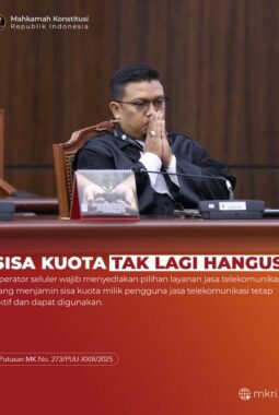 Mahkamah Konstitusi Putuskan Sisa Kuota Internet Tidak Hangus