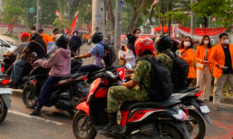 BEM FH Unja Gelar Aksi Pembagian Masker Jambi di Tengah Kepungan Kabut Asap Pekat