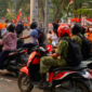 BEM Fakultas Hukum Universitas Jambi menyasar kawasan jalanan Telanaipura, Kota Jambi, pada Jumat (28/8/2026).(poto: oegopost.id).