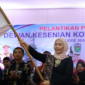 Ketua Dewan Kesenian Kota Sungai Penuh Ny Sri Kartini Alfin SKep Ns resmi memimpin jajaran pengurus baru.(poto: oegopost.id).