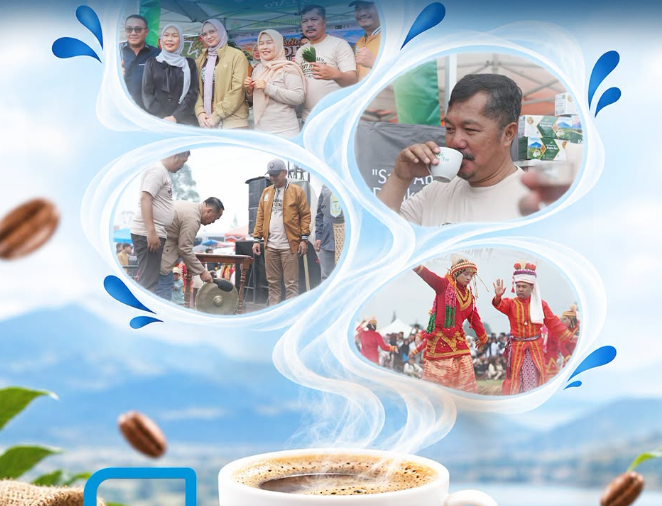 Bupati Kerinci Monadi resmi membuka ajang tahunan Festival Kopi Kerinci 2026 di Lapangan M10, Lindung Jaya, Kayu Aro, Sabtu (19/9/2026).(poto: kominfo).