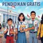 Program sekolah gratis.(ilustrasi poto: AI)