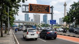 Ilustrasi Ganjil genap Jakarta.(poto: AI).