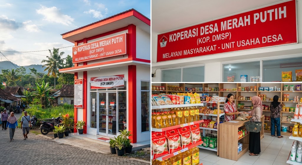 Ilustrasi Koperasi Desa Merah Putih.(poto: AI).
