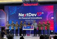 Peresmian program inkubasi startup NextDev ke-12 bertema AI-Powered Innovations yang digelar Telkomsel di Cikini, Jakarta Pusat.