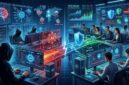 Ilustrasi persaingan siber: hacker lebih cepat memanfaatkan AI ketimbang tim keamanan yang tertinggal dalam merespons.(poto: AI).