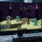Simulasi empat agen AI Gemini saat berkoordinasi melawan Ender Dragon di game Minecraft.(poto: oegopost.id).