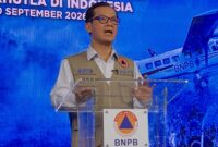 Plt Kepala Pusat Data, Informasi, dan Komunikasi Kebencanaan BNPB, Berton S.P. Panjaitan, menyampaikan sikap resmi tersebut kepada wartawan di Jakarta.(poto: kompas.com).