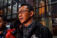 Juru Bicara KPK Budi Prasetyo di Kantor KPK, Jakarta, Kamis (15/10/2026) malam.(poto: kompas.com).