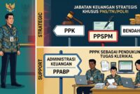 PPPK tidak dapat menjabat PPK/PPSPM, tetapi bisa sebagai PPABP dan Staf Keuangan untuk tugas klerikal.(poto: AI).