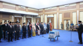 Wakil Wali Kota Sungai Penuh, Azhar Hamzah, memimpin langsung agenda pelantikan resmi tersebut di Aula Kantor Wali Kota pada Selasa malam (20/10/2026).(poto: istimewa).