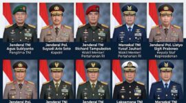 Daftar 10 perwira jenderal bintang empat aktif TNI-Polri pada era Presiden Prabowo per Oktober 2026.(ilustrasi poto: AI).