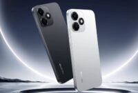 Ilustrasi: Desain modern Realme P4s Lite varian warna Nebula Black & Moonlight Silver dengan baterai 7.000 mAh.(poto: oegopost.id).